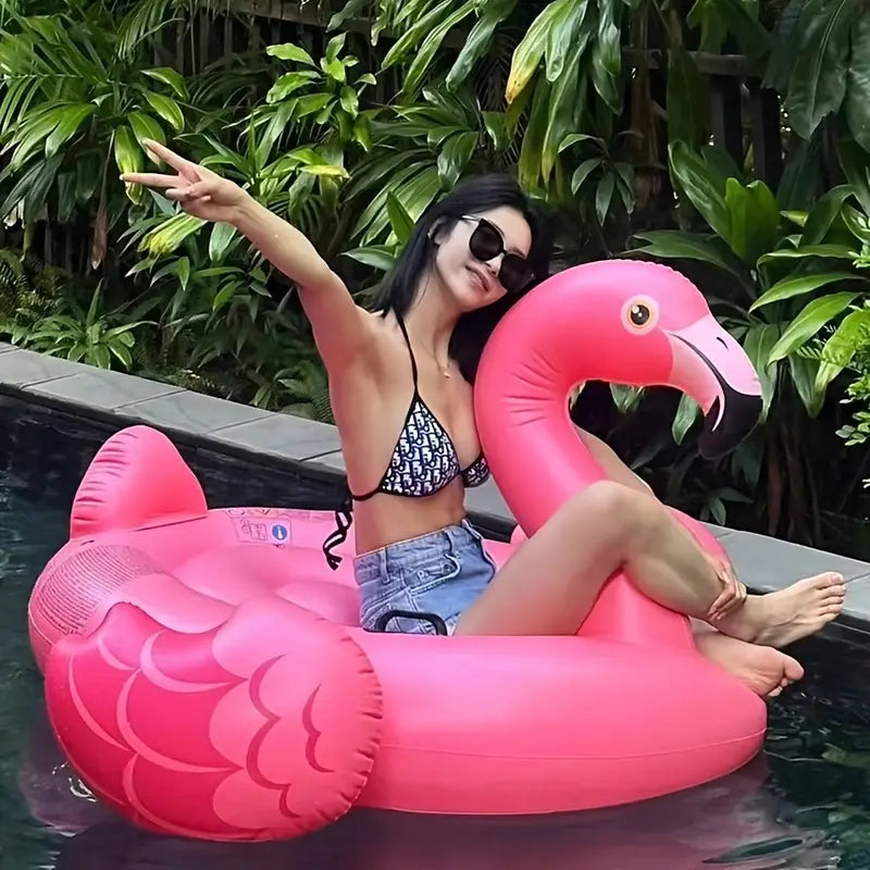 FlamiLuxe Giant Inflatable Flamingo Float Bed