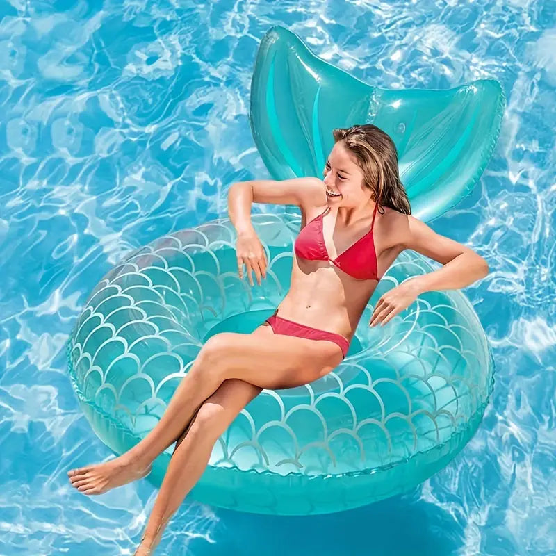 MermaidWave Inflatable Tail Pool Float