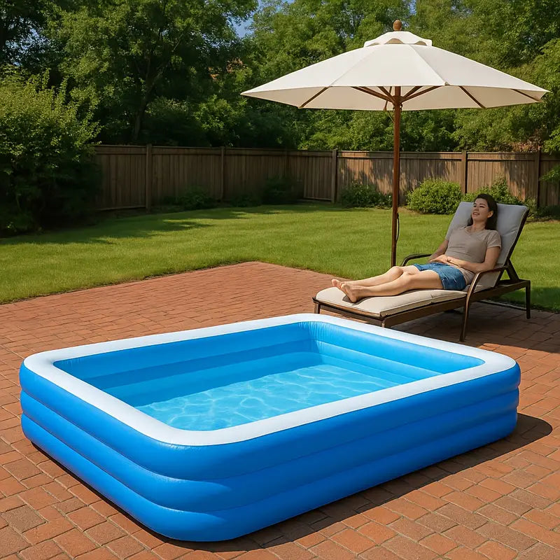 AquaFort Heavy Duty PVC Rectangle Inflatable Pool
