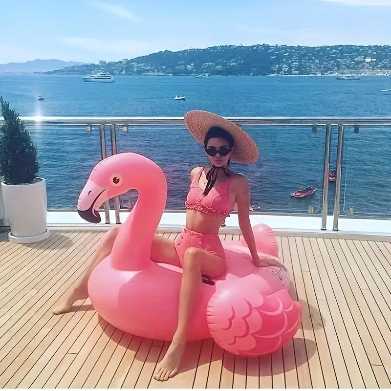 FlamiLuxe Giant Inflatable Flamingo Float Bed